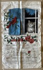 Vintage Cat   Cardinal 1992 Calendar 100  Linen Kitchen Tea Towel