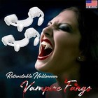 4  retractable Vampire Teeth Fangs Halloween Cosplay Makeup Zombie Dentures Teeth