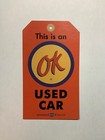 Chevrolet Dealer  ok  Used Car Tag Reproduction Corvette Impala Chevelle Camaro