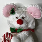 Fisher Price Puffalump Vintage 1987 Mouse With Candy Cane Plush Stuffed Animal