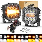 Auxbeam Xp-ultra 3  Led Pods 6 Modes White Amber Strobe Flash Driving Offroad