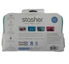 Stasher Reusable Silicone Storage Bag  Food Storage  Container  Snack Size -aqua