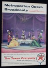 Vtg  Metropolitan Opera House Advertising Litho Poster Presented By Texaco Oil