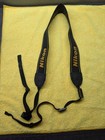Genuine Nikon Camera Neck Strap Oem Black Yellow Original Dslr Slr