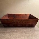 Zabar s Vintage Wooden Snack Tray Crate Bin Container Box Organizer
