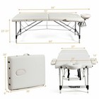 Topbuy 84 l Portable Massage Table Adjustable Facial Salon Spa Bed White black