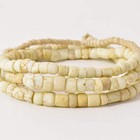 Old White Green Heart Venetian Trade Beads