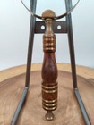 Vintage 8 5   Magnifying Glass With Wood Handle And Gold Wire Wrap Inlay