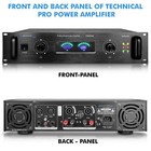 Technical Pro 6000 Watt 2-channel Stereo Power Amplifier For Home Speaker System
