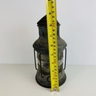 Vintage Perko Nautical Marine Ship Lamp Oil Lantern Ribbed Globe Damaged Lens