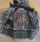 Boys Eu 152 Youth Firefly Snow Ski Snowboarding Winter Hooded Jacket Gray Plaid 