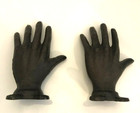 2 Cast Iron Hand Bookends Book Ends Bookshelf Paperweight Rustic Home Decor Stop