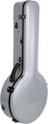 Crossrock Fiberglass Case For 4-string Tenor Banjo-silver Gloss Finish-tsa Lock