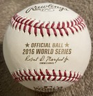 Joe Buck Signed 2016 World Series Baseball Chicago Cubs Vs Indians Rare