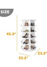 5-tier Rotating Shoe Rack Tower  360   Spinning  White  Free-standing Modern