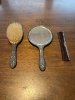 Vtg Three Piece Brush Comb Mirror Set 