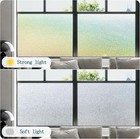 Window  Film  Frosted Stained Glass Window Film  Static Cling Non-adhesive Heat