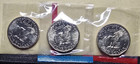 1980 P D S Susan B Anthony Brilliant Uncirculated Dollar 3 Coin Set  Mint Cello