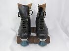 Vintage Riedell Men s Black Roller Skates 1432 Size 7 D Pacer Plates