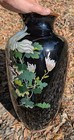 Large 18  Rare Beautiful Antique Japanese Cloisonne Vase Silver Wire