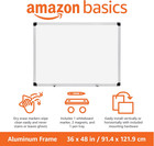 Magnetic Dry Erase Whiteboard  36 X 48-inch  Aluminum Frame  Silver white  Easy