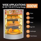Rovsun 3-tier Commercial Food Warmer Display Countertop Pizza Cabinet With Light