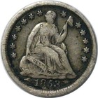 1853 Arrows H10c Liberty Seated Silver Half Dime Vg