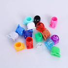 200pcs Spark Mixed Color Assorted Colors Skull Shaped Tattoo Ink Caps Disposable