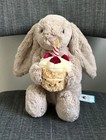 Jellycat Bashful Beige Bunny Birthday Cake Plush Toy Soft Gift Cute Nwt 31cm Usa