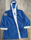 Everlast Boxing Robe Size Xl Blue Satin Hooded Ring Walk Out Warm-up