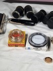 Vintage Camera Accessories Lot Kodak Minolta Ednalite Filters Flash Cases