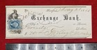 1872  national Exchange Bank  Hartford Conn  Bank Check vignette sc  R5c Stamp 