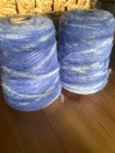 Lot Of 2 Soft  Fuzzy Blue grey Cone Peruvian Alpaca nylon Yarn  2weight 540grams