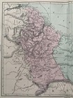 1891 British  French   Dutch Guiana Hand Coloured Antique Map By G w  Bacon