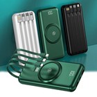 900000mah Wireless Power Bank 4 Cables Portable External Battery Fast Charger
