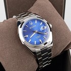 Men s Bulova Classic Surveyor 96b436 Blue Dial Stainless Steel Automatic Watch