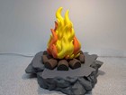 Camp Fire Night Light  Glowing Fire Lamp  Cabin   Camping Decor
