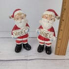Vintage Relco Santa Holding Noel Salt   Pepper Shakers Christmas Japan Holiday