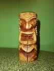 Vintage Hawaiian Hand Carved Wood Tiki Statue Maui Mcm Figurine Tiki Room