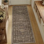 2 6x12 Washable Runner Rug For Hallway Kitchen Vintage Brown Non Slip Low Pil   
