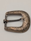 Vintage Sterling Silver Women s Western Belt Buckle  Loop   Tip Flowers heart