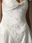 Azazie  Diamond White A-line Double Faced Satin Wedding Dress - Size 18 -new