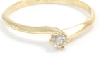 14k Gold  10ct Diamond Stackable Solitaire Wedding Engagement Ring Size 6 1 2