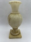 Vintage Italian Alabaster Onyx Marble Vase Natural Stone Etched Pisa Tower 6 5   
