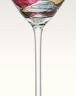 Antoni Barcelona Martini Glasses Hand Painted Dry Cocktail 12 Oz Red  set Of 2 