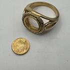 Beautiful Vintage 18k Gold Electroplated Walking Liberty Coin Ring  Size 6 3 4