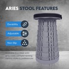 Aries Portable Telescoping Stool chair  Solid Gray