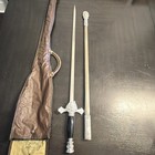Vintage Antique Old Us Knights Of Columbus Fraternal Sword W  Scabbard 