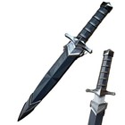 13 78-inch Black Sword With A Chain-link Scabbard  Stainless Steel Blade