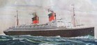 Cgt French Line Steamship Ocean Liner Ile De France Unframed Travel Agent Print